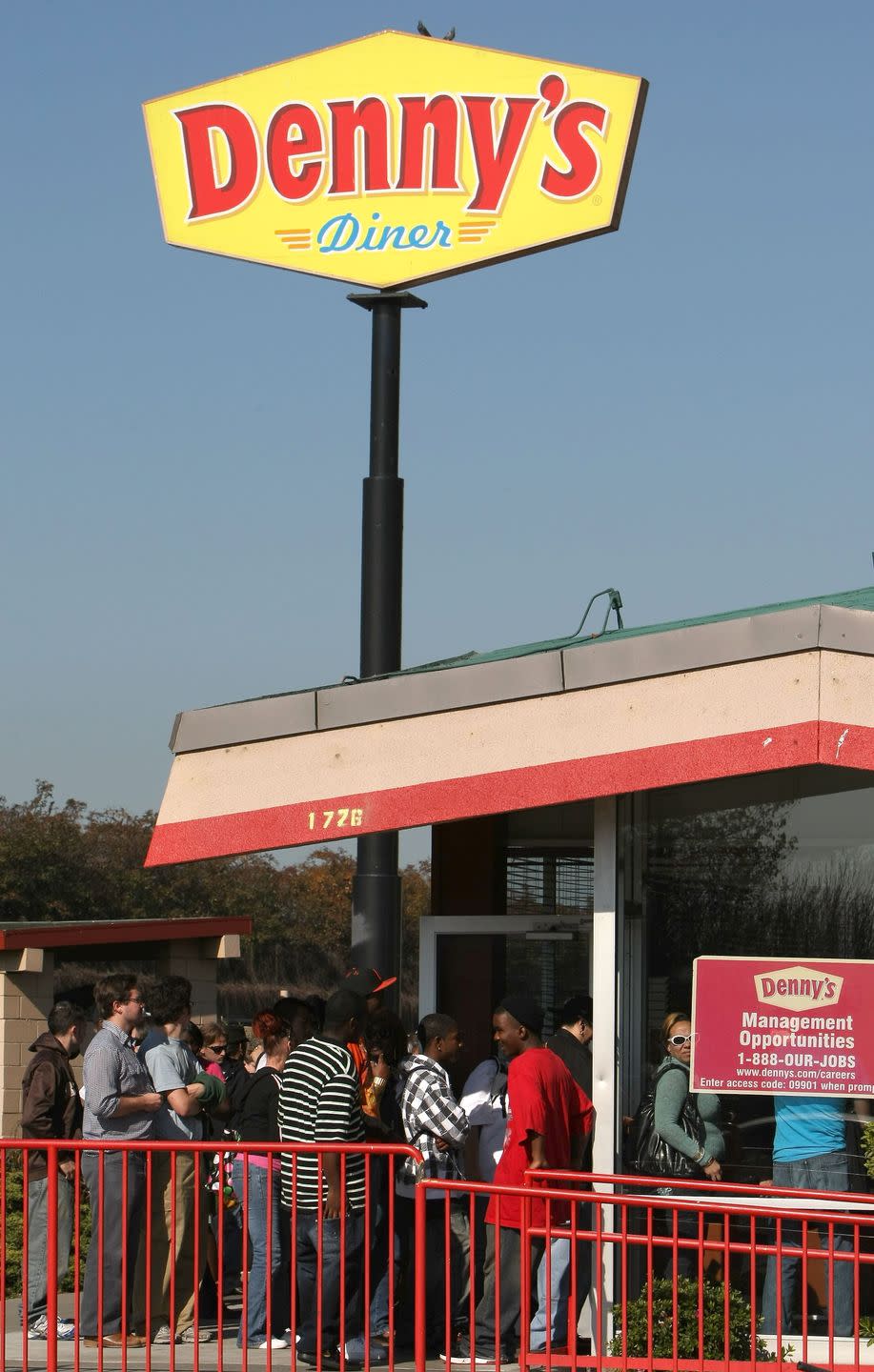 <p>Denny's has been open on Christmas Day for the past seven years, so we don't expect this holiday season to be any different. December 25 is actually one of the busiest days of the year for the diner, according to a 2016 <a href="https://www.dennys.com/media/news/dennys-invites-guests-to-skip-the-holiday-hassle-on-christmas-day/" rel="nofollow noopener" target="_blank" data-ylk="slk:press release;elm:context_link;itc:0;sec:content-canvas" class="link ">press release</a>. You can even order ahead and do takeout so you get a tasty breakfast right at home. </p>
