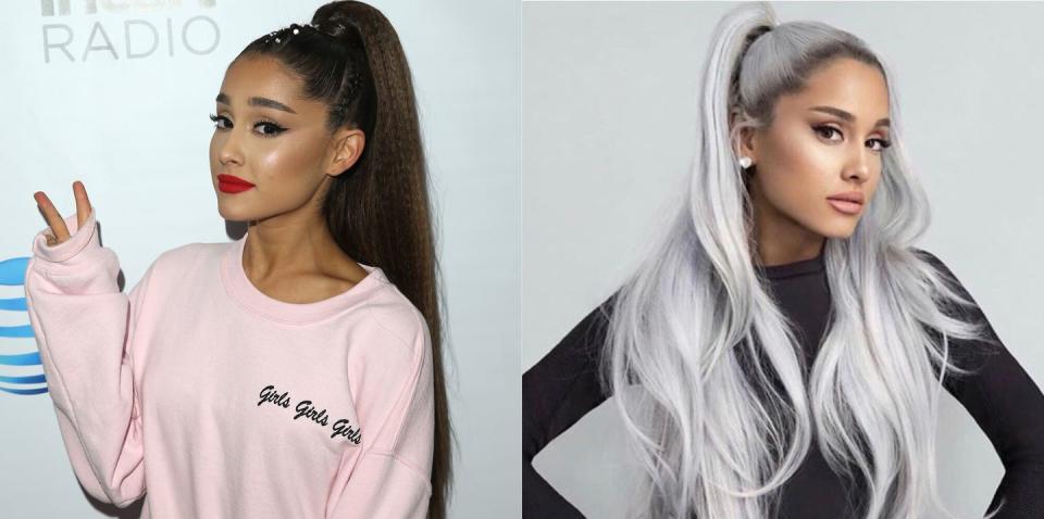 <p>Between an engagement, an upcoming album and now a dramatic hair transformation, it's an exciting time for Ariana. Maybe she's just overworked and the gray happened naturally...Just kidding, we love the icy new look!</p>