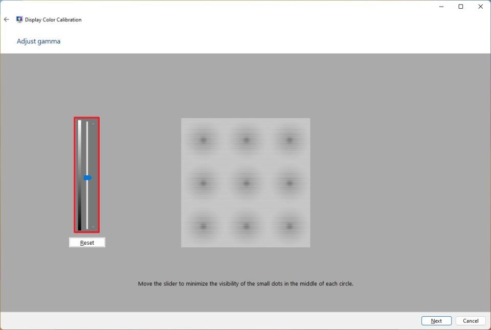 Change gamma settings