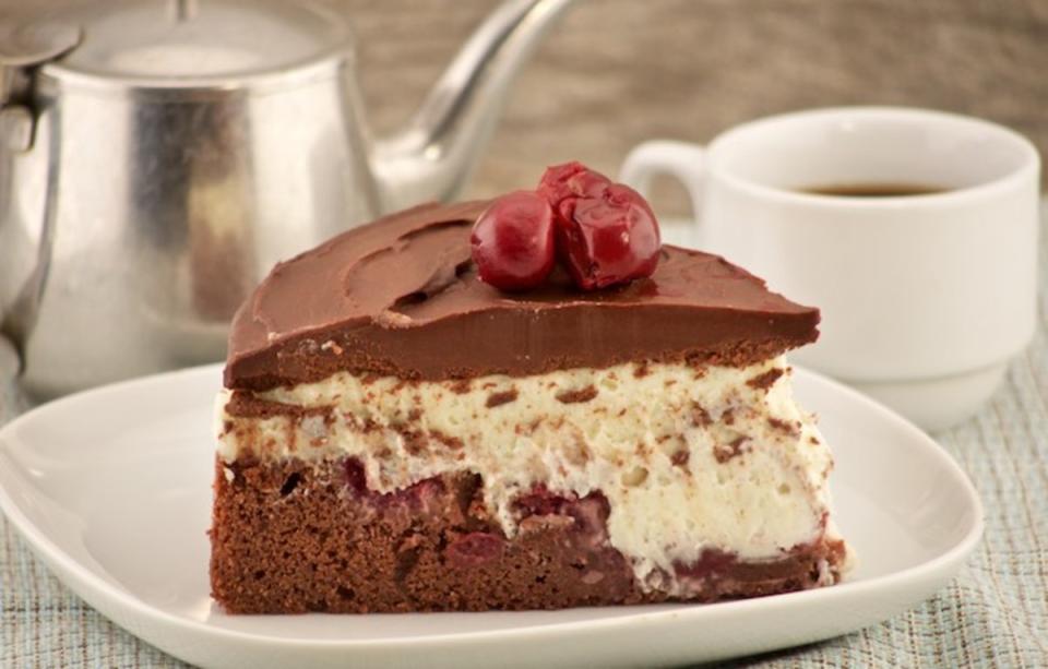 <p>The Food Hunter</p><p>The traditional German recipe combines a slab of marble sheet cake with sour cherries, buttercream and melted bittersweet chocolate on top. A sweetened mascarpone layer seals the deal.</p><p><strong>Get the recipe: </strong><a href="http://www.foodhuntersguide.com/2015/07/chocolate-cherry-mascarpone-cakeaka.html" rel="nofollow noopener" target="_blank" data-ylk="slk:Chocolate Cherry Mascarpone Cake;elm:context_link;itc:0;sec:content-canvas" class="link "><strong>Chocolate Cherry Mascarpone Cake</strong></a></p>