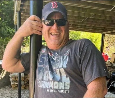A GoFundMe campaign was started to help the family of Dale Mooney (pictured), a husband and avid New England Patriots fan who lost his life after an incident during a game between the Patriots and the Miami Dolphins at Gillette Stadium Sunday.