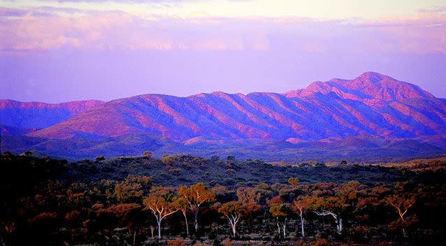 The Larapinta Trail from Alice Springs includes scaling 1,380m Mount Sonder (Pictured). Source: AAP