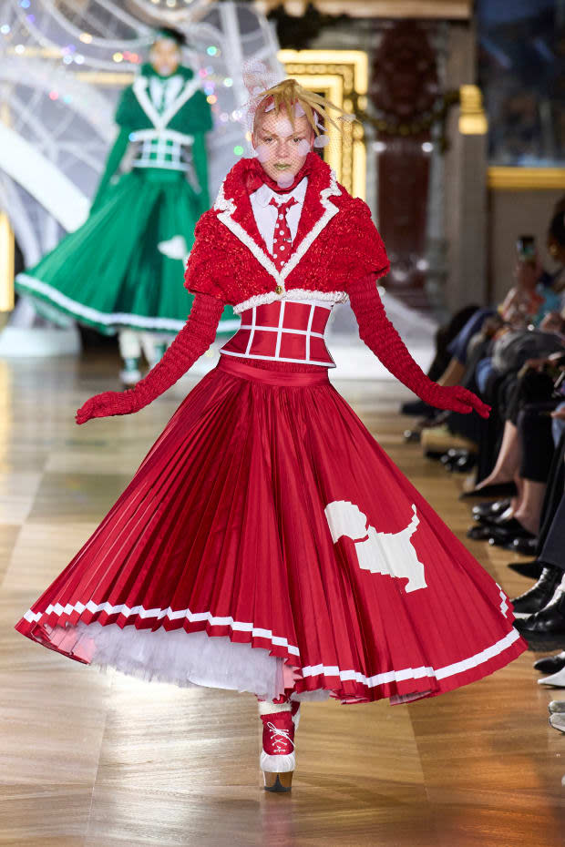 <p>A look from Thom Browne Spring 2023 collection. Photo: Imaxtree </p>