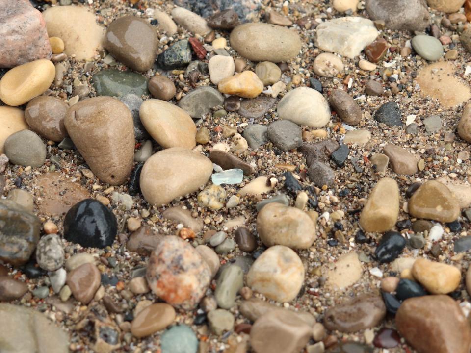 Sea glass on Lake Michigan.