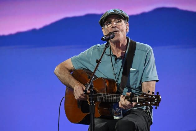 Taylor performs a sound check at the DNC in Chicago on August 19, 2024.  - Credit: Andrew Caballero-Reynolds/AFP/Getty Images