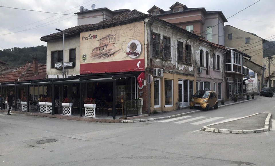 A view on street in Presevo, Serbia, Thursday, Sept. 6, 2018. In an ethnic Albanian-dominated region in southern Serbia that borders Kosovo and that has been widely assumed a potential bargaining chip in any land-swap deal between Serbia and its breakaway former province. (AP Photo/Zenel Zhinipotoku)