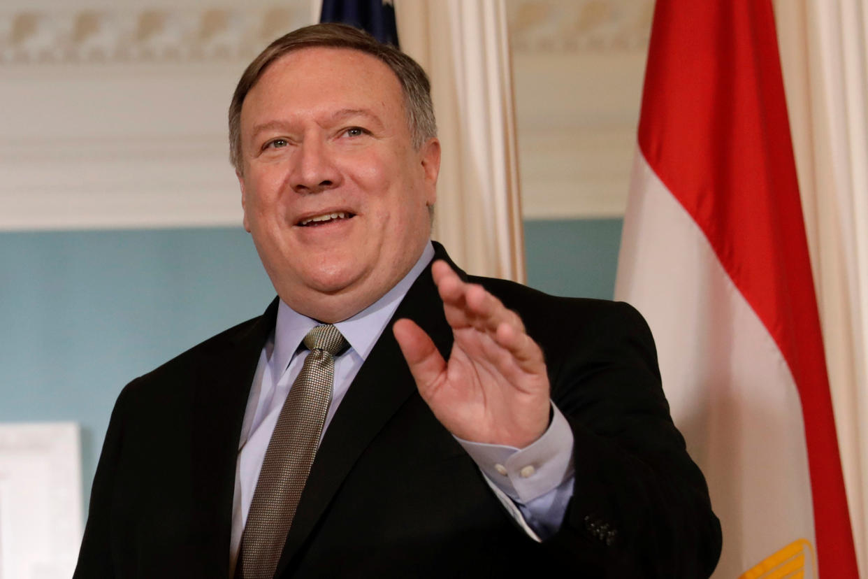 Secretary of State Mike Pompeo's department is still waiting on funds for its efforts to counter Russian election interference overseas.&nbsp; (Photo: Yuri Gripas / Reuters)