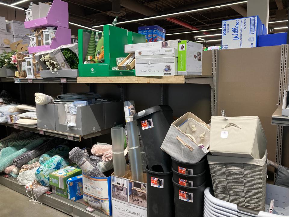 A housewares aisle at Aldi in New York City
