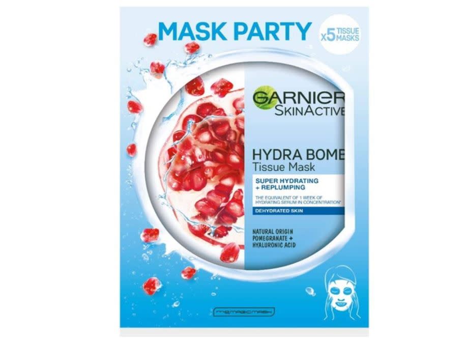 Garnier Maschera in Tessuto HydraBomb, Formula Idratante ed Energizzante per Pelli da Dissetare