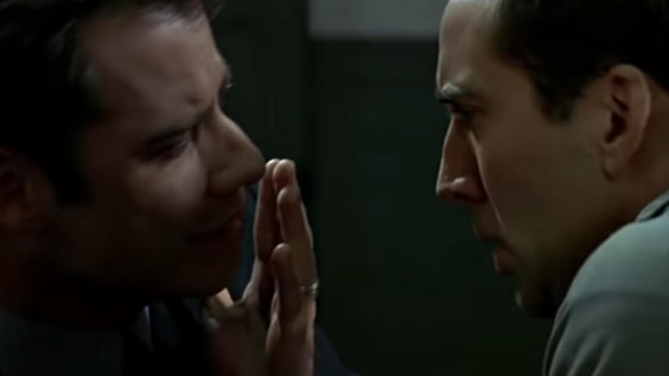 John Travolta and Nicolas Cage in Face/Off