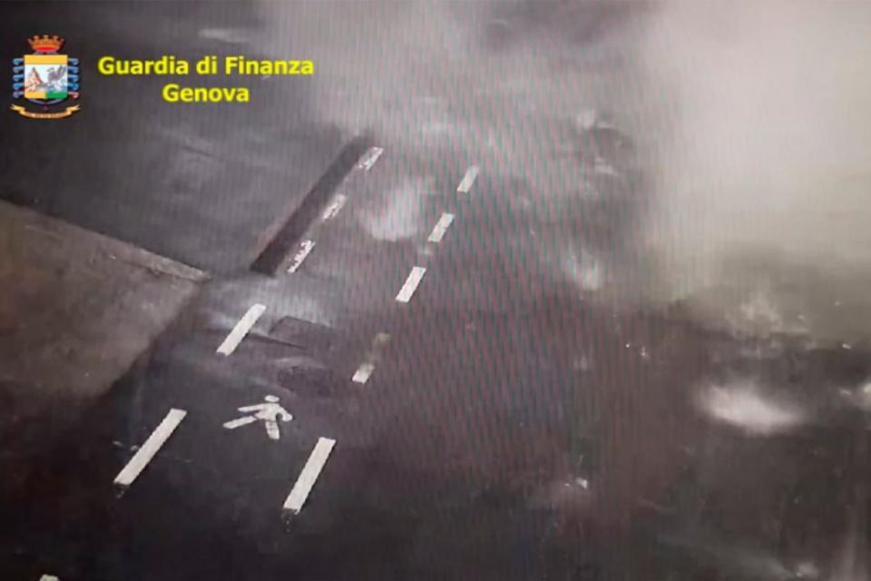 The Italian Guardia di Finanza released new footage on Monday (AFP/Getty Images)