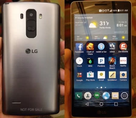 疑似 LG G4 或者 G4 Note 的原型機曝光！