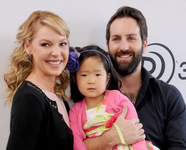 Katherine Heigl and Josh Kelley with their daughter Naleigh in 2014. 