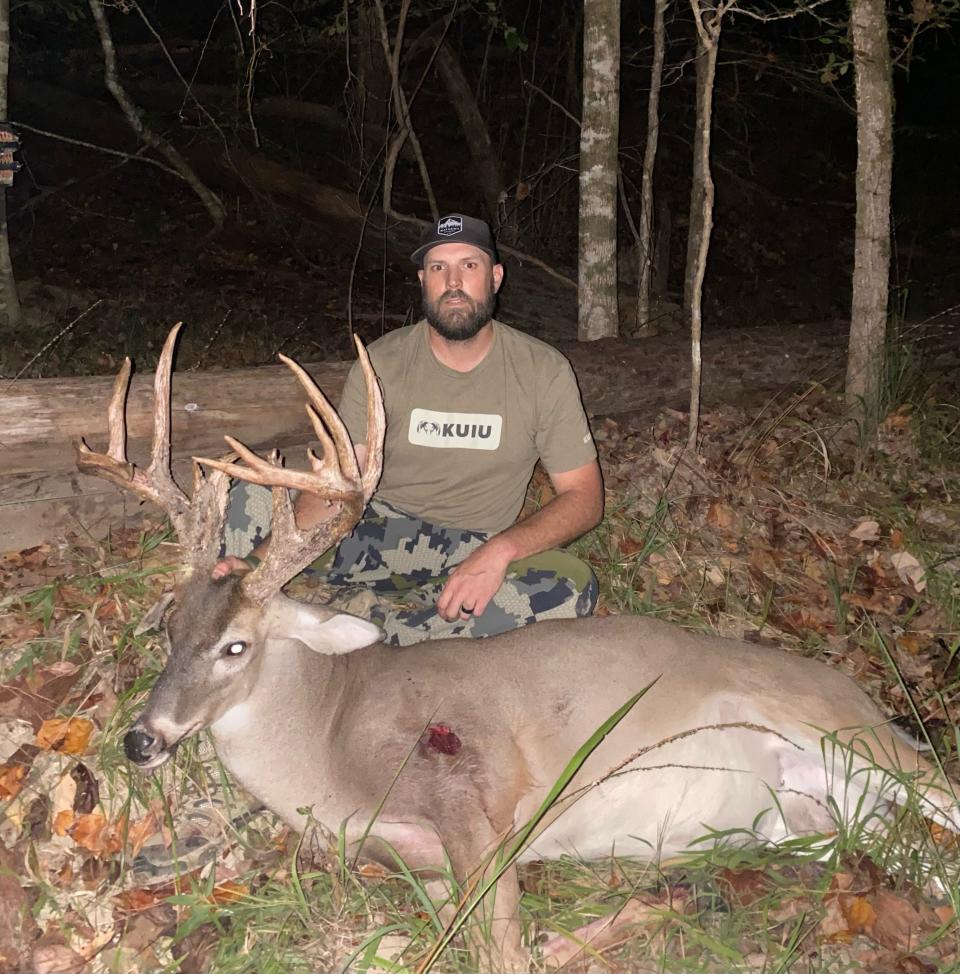 Chris Lunsford of Franklin County, Mississippi harvested this giant buck that has an unofficial gross score of 187 3/8.