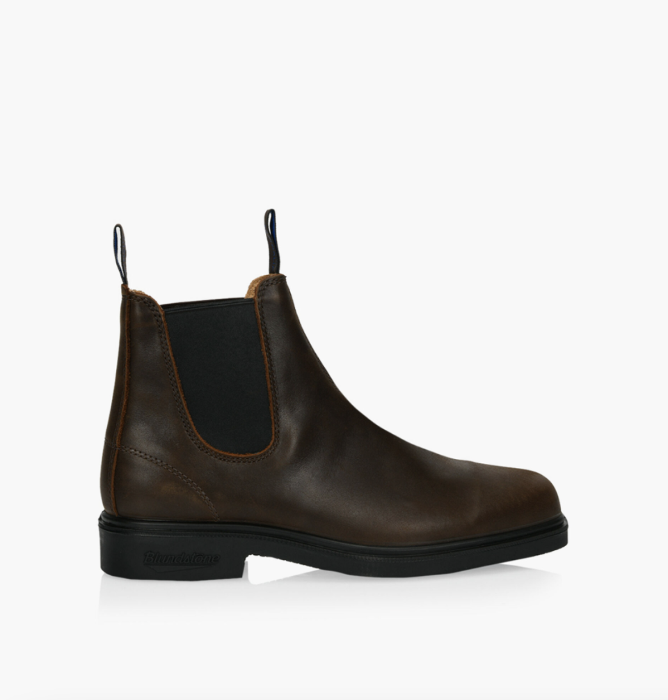 Blundstone Winter Thermal Dress Boots in dark brown leather and black details