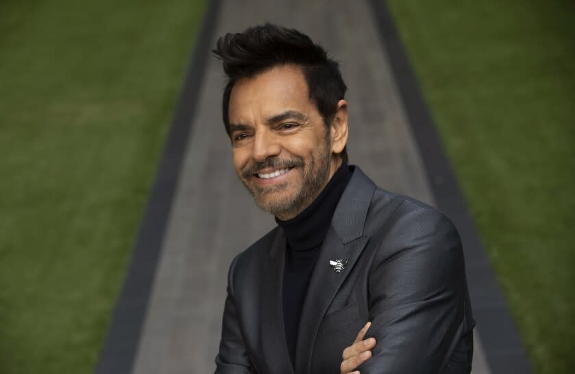 BEVERLY HILLS, CA - NOVEMBER 08, 2021: Actor Eugenio Derbez, who plays a small but crucial supporting role in the movie, CODA, is photographed at the Four Seasons hotel in Beverly Hills. Derbez plays the role of Mr. Villalobos, the high school teacher who identifies and nurtures the singing talents of the film's hero, Ruby Rossi, the only hearing member of a deaf family who finds herself torn between her obligations to them and her dreams of singing professionally. (Mel Melcon / Los Angeles Times)