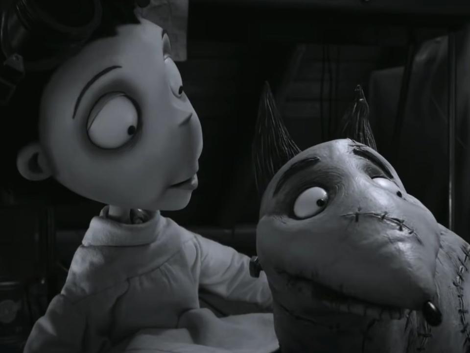 Young Victor Frankenstein and Frankenweenie in "Frankenweenie" (2012).