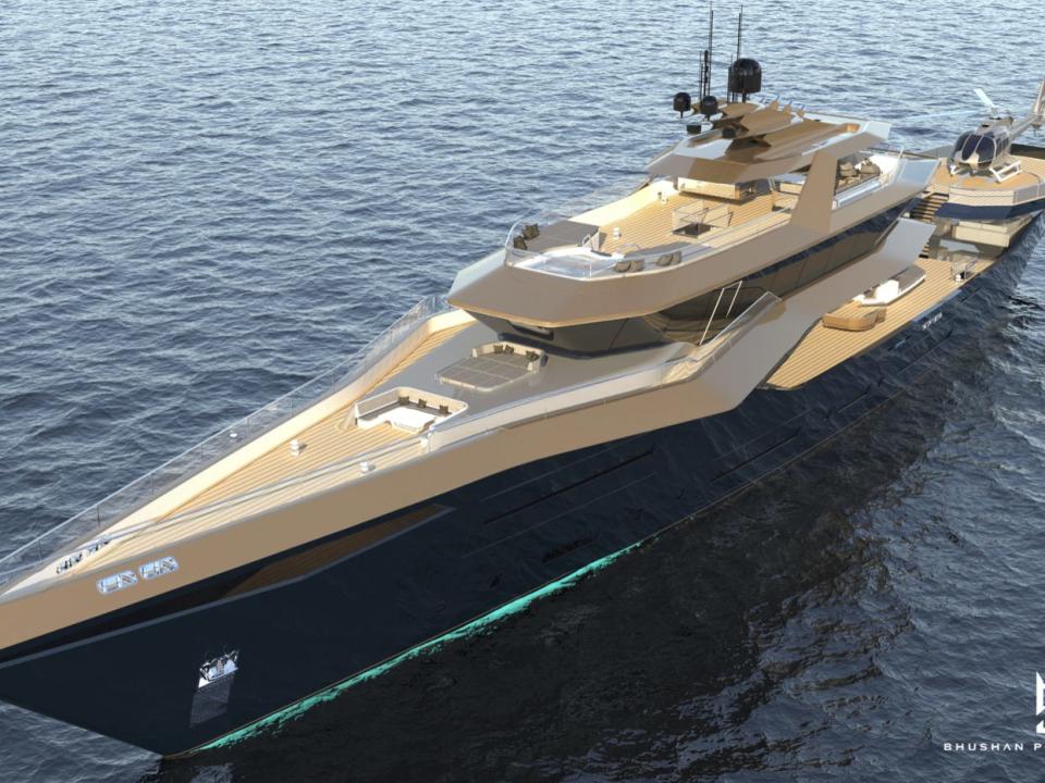 Bhusan Powar Design created a concept design for a 209-foot superyacht in 2019.