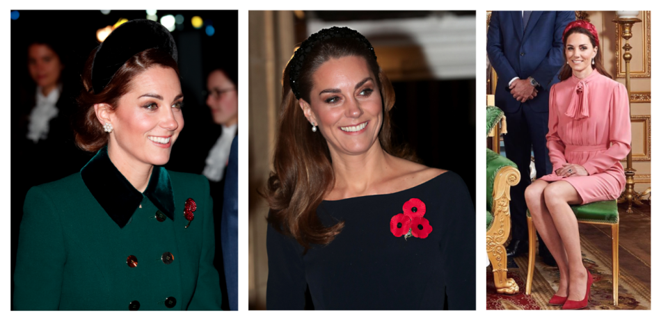 Herzogin Kate liebt Haarbänder (Collage: Yahoo Style mit Bildern von Getty Images und Instagram)