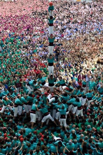 Human Towers Are Built In The 24th Tarragona Castells Competition