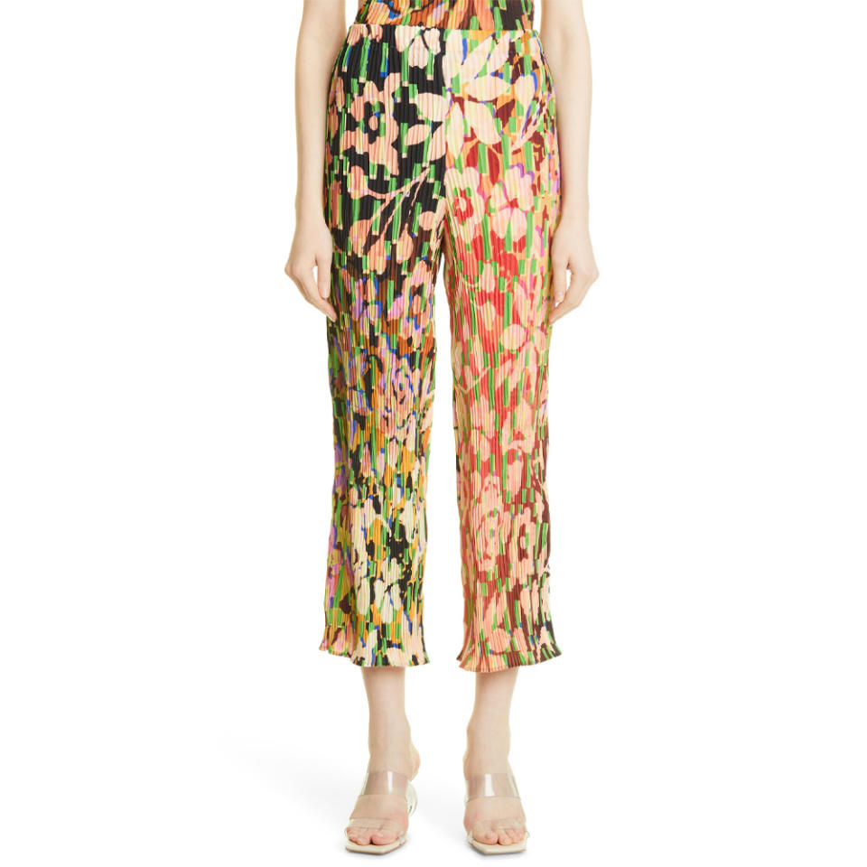 Julia Heuer Jack Floral Print Plissé Pants