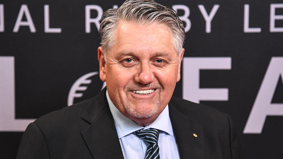 Ray Hadley is pictured at the 2019 Rugby League Hall of Fame night.