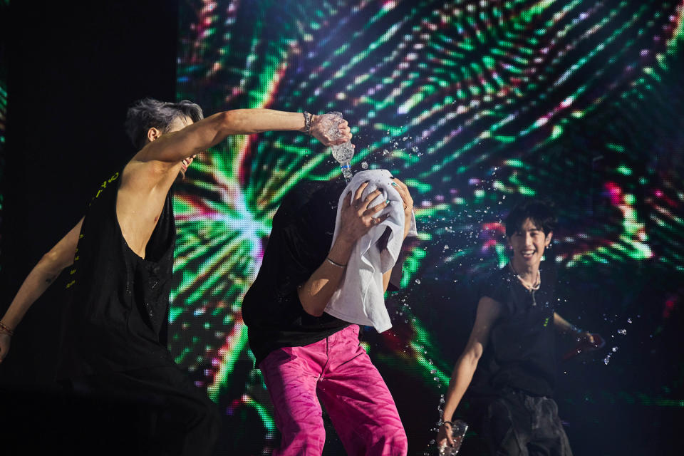 Members of GOT7 have fun on stage - Credit: Warner Music Korea