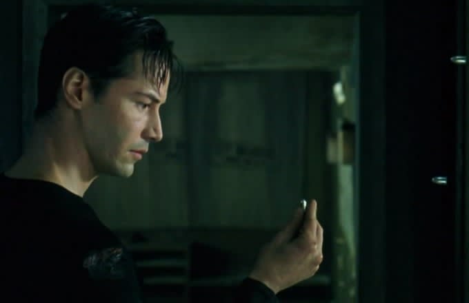 Keanu Reeves as Neo in The Matrix (Credit: Warner Bros)