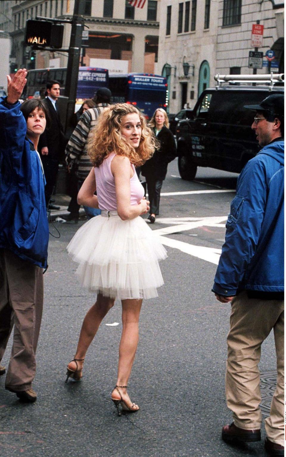 Carrie Bradshaw in her Vivienne Westwood wedding dress - Shutterstock 