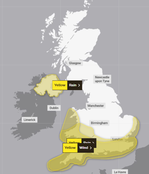 Ciaran to bring heavy wind and rain to the South of England (Met Office)