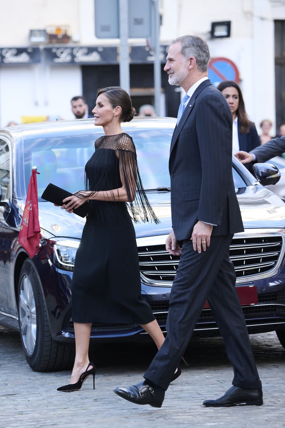 cadiz, spain march 27 king felipe vi of spain and queen letizia of spain attend tiempo de luz concert at the falla theater on march 27, 2023 in cadiz, spain photo by carlos alvarezgetty images