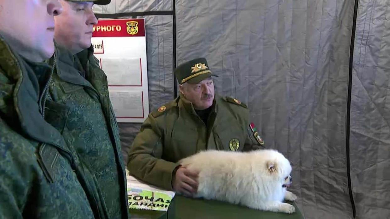 Self-proclaimed Belarusian president Alexander Lukashenko. Screenshot: Pul Pervogo