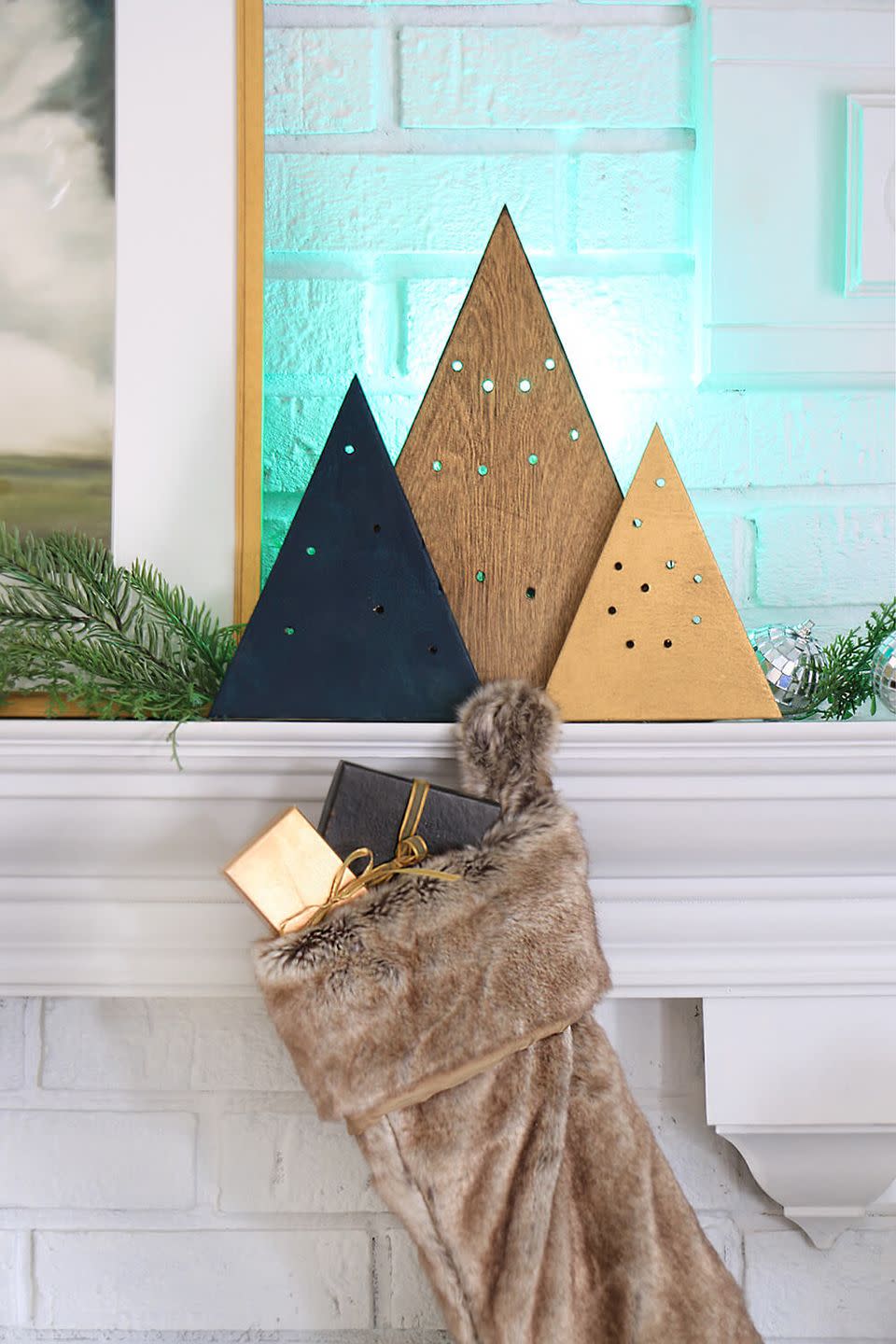 DIY Wooden Lighted Trees
