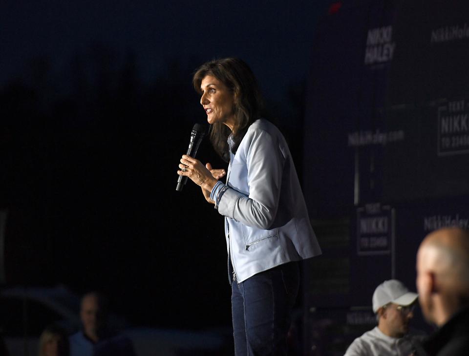 Presidential candidate Nikki Haley campaigns in South Carolina this month in advance of the Super Tuesday GOP primary.