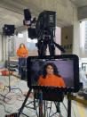 CNN National Correspondent Sara Snider appears on a monitor while reporting on former Officer Derek Chauvin’s murder trial in Minneapolis, Minn., on Thursday, April 8, 2021. Chauvin is charged with murder in the death of George Floyd during an arrest last May in Minneapolis. (Jordon Guzzardo/CNN via AP)