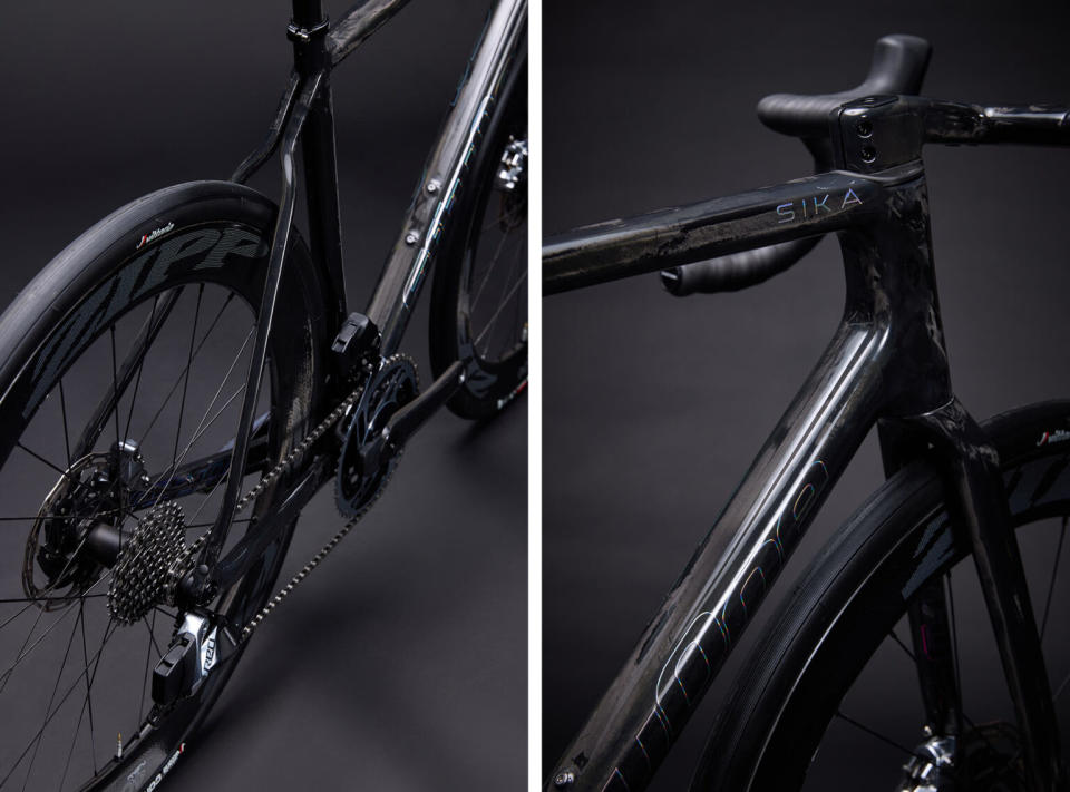 closeup details of fiftyone sika road bike