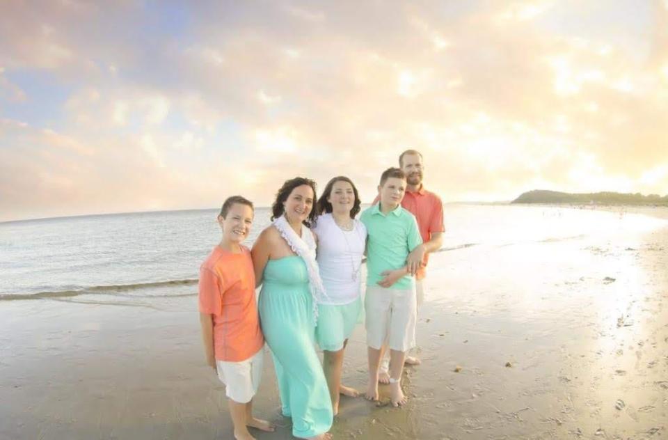 The Pearson family ultimately moved from Oregon to Massachusetts to get Logan (second from right) a full day of school.