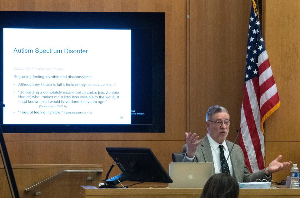 Mark Cunningham testifies during the Bryan Miller trial on Jan. 16, 2023, in Maricopa County Superior Court in Phoenix, Ariz.