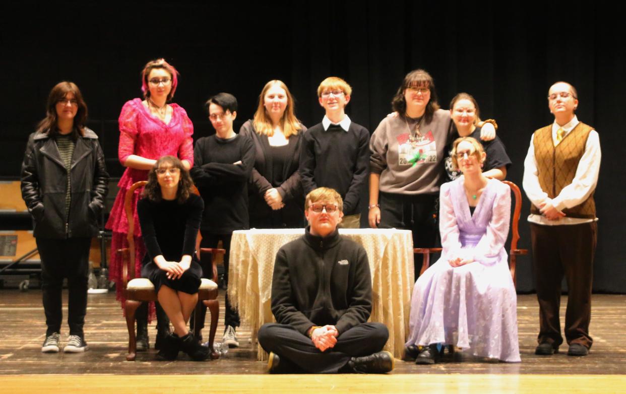 This is the Newark High School Drama cast for this weekend's performance of Agatha Christie's "A Murder Is Announced."