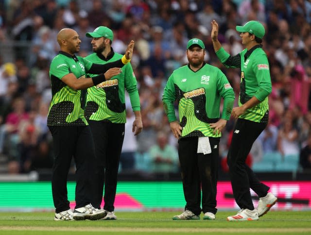 Tymal Mills (left) also impressed for Southern Brave