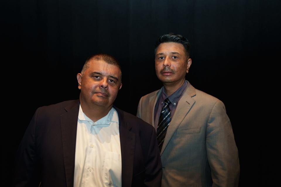 Brothers and collaborators, Claude (left) and Roberto Jackson pose for a portrait at Wild Horse Pass Casino on Dec. 29, 2022, in Chandler.