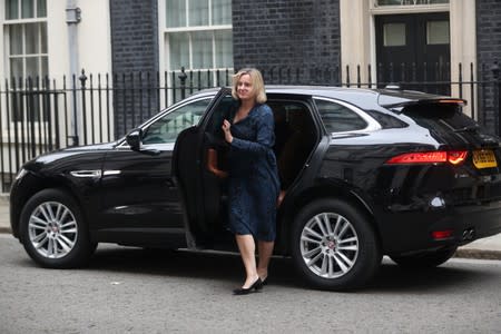 Britain's Secretary of State for Work and Pensions Amber Rudd arrives at Downing Street in London