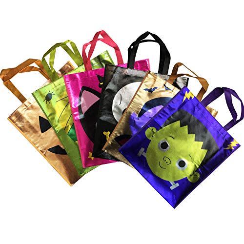 11) Shiny Trick-or-Treat Reusable Totes (12-Pack)