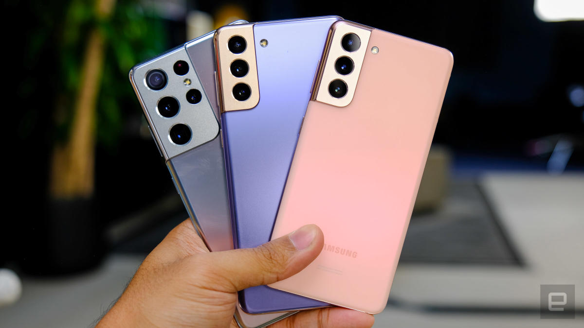 S21, S21 Plus, and S21 Ultra. The matte backs look dope! The vanilla S21's  the only one in the series with a plastic back. : r/samsung