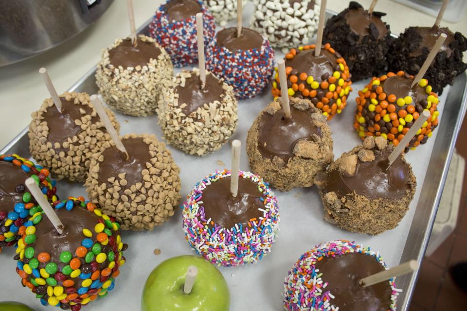 Caramel-dipped apples are a specialty at Jenkinson's Sweet Shop in Point Pleasant Beach.