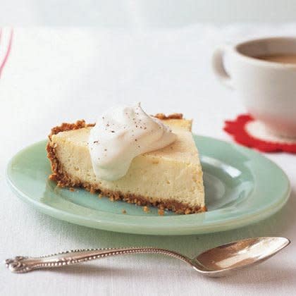 Eggnog Cheese Pie with Bourbon Cream