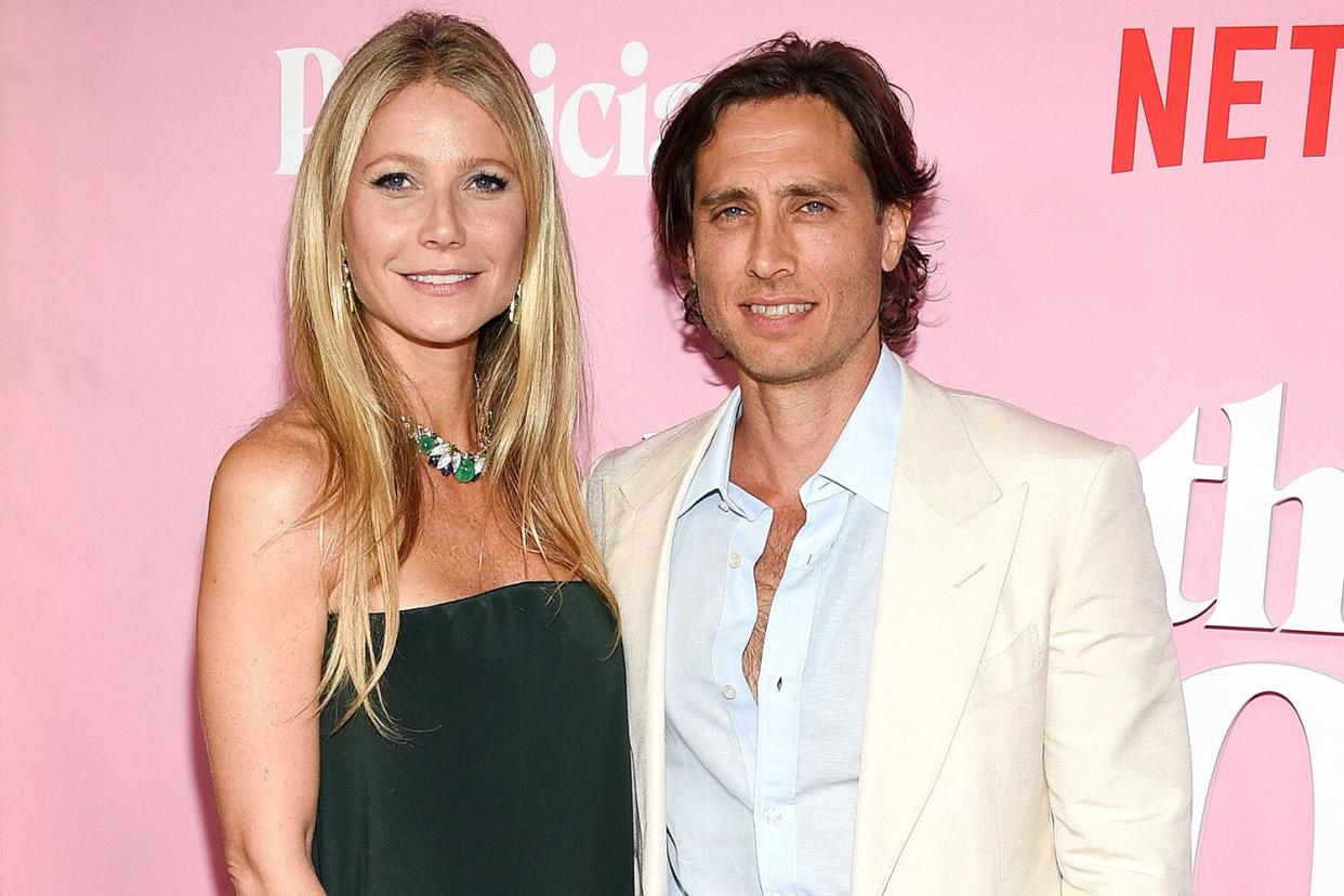 Gwyneth Paltrow, Brad Falchuk. Actress Gwyneth Paltrow, left, and husband Brad Falchuk attends the premiere of Netflix's "The Politician" at the DGA New York Theater, in New York NY Premiere of Netflix's "The Politician", New York, USA - 26 Sep 2019