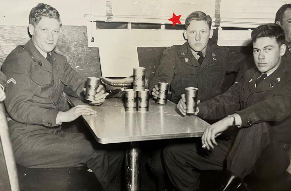 Alva Greenwood, Jr., (Center) is shown with some of his Army buddies in this undated photo.