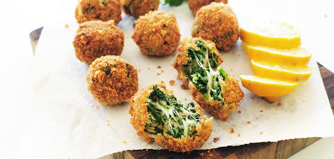 Fried Spinach and Artichoke Dip Balls