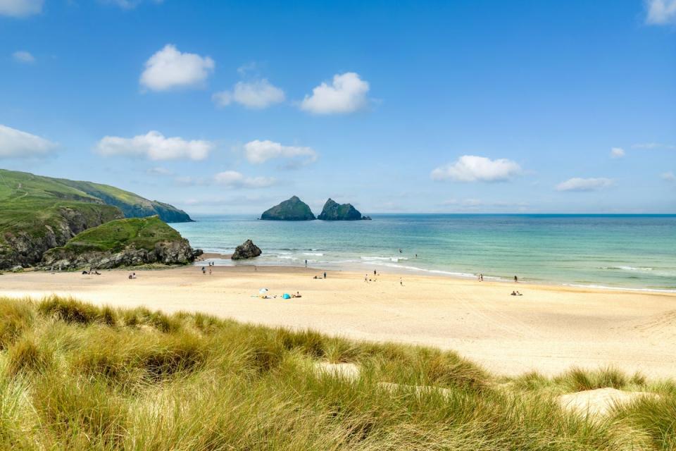 Poldark and James Bond have also pitched up cameras on Holywell Bay (Getty Images)